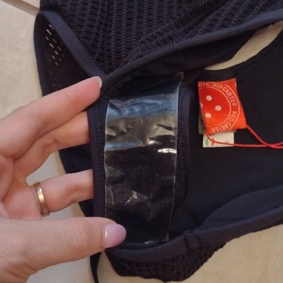 Red Carter Sun Dance Mesh Keyhole Halter High Neck Mio One Piece Swimsuit Small - Picture 4 of 10